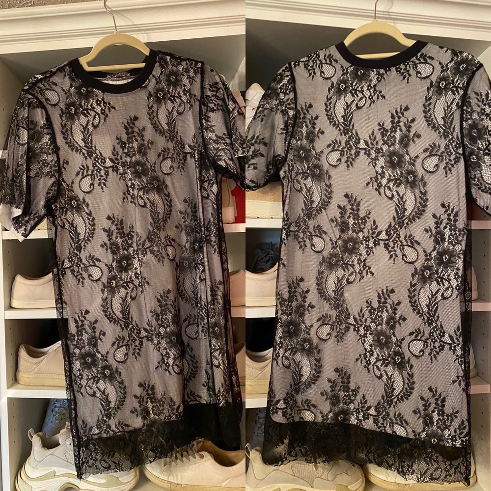 Long black and white Zara t-shirt! NWT